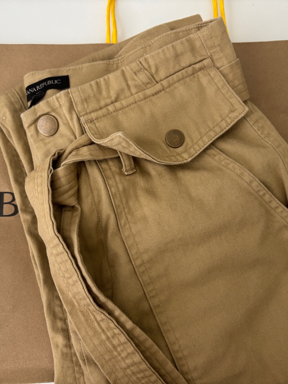 Banana Republic Tan Cotton Utility pants